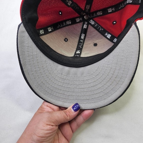 Era Boston Red Sox July 4th 59fifty Hat Cap On Field Design Size 7 1/4 Red - Picture 2 of 6